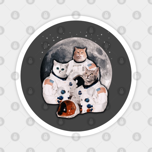 Catstronauts Funny Cat Lover Astronaut Galaxy Men and Women Magnet by Blink_Imprints10
